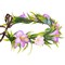 Hawaiian Flower Crown Headband - Purple Hawaii Orchid Floral Headpiece